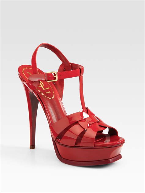 ysl red sandal heels